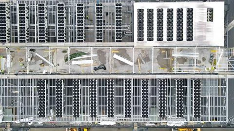 Artificial intelligence data center rooftop cooling system development 写真素材