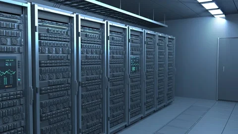 Artificial Intelligence Data Center Server Room Big Data Computing Network Stockbeeldmateriaal 347949630