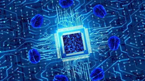 Artificial intelligence data computing chip Stock Footage 252736753