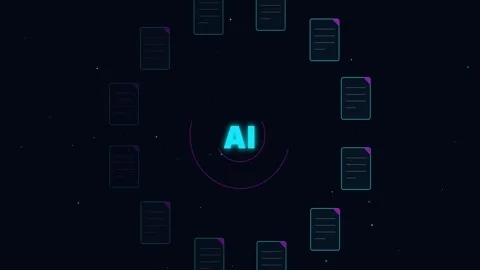 Artificial Intelligence Data Processing Animation Stock Footage 340877106