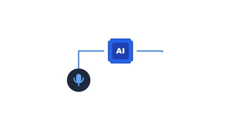 Artificial intelligence data processing flow diagram animation Stock Footage 347195215