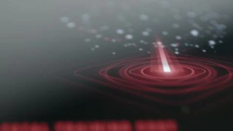 Artificial Intelligence Data Pulse and Network Interface Stock Photos