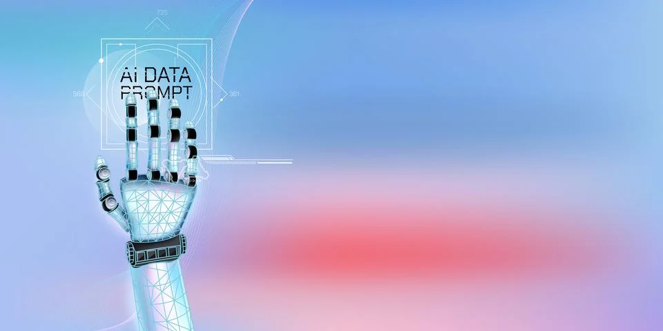 Artificial intelligence, data storage, data analysis and digital communication Stock Illustration