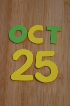 Artificial Intelligence Day October 25 lettering 写真素材