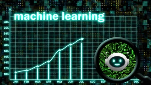 Artificial intelligence Deep learning and machine learning concept Stock Footage 253556465