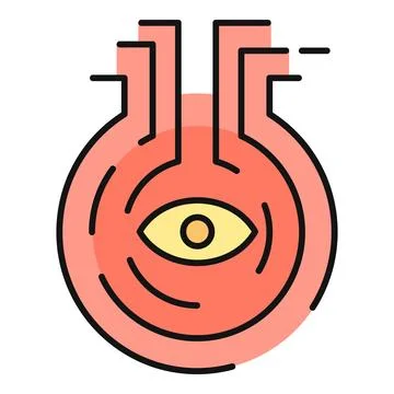 Artificial intelligence deep learning biometric eye scanning technology 스톡 일러스트