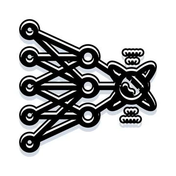 Artificial intelligence deep learning neural network connecting data 스톡 일러스트