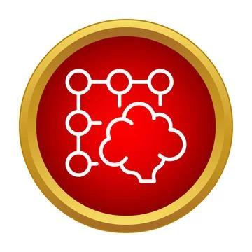 Artificial intelligence deep learning neural network icon イラスト素材