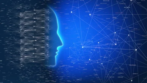 Artificial Intelligence, deep learning simulation, SEAMLESS LOOP. 스톡 동영상 258573606