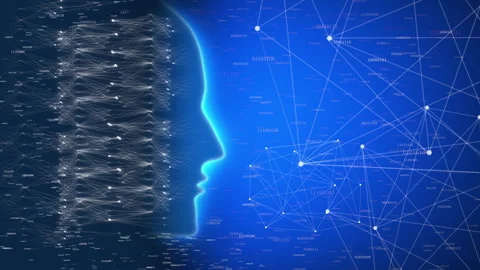 Artificial Intelligence deep learning, ZOOM-IN EASE. 스톡 동영상 258573516
