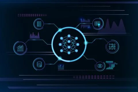 Artificial intelligence design concept イラスト素材