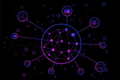 Artificial intelligence design concept Illustrazione stock