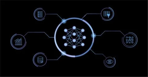 Artificial intelligence design concept イラスト素材