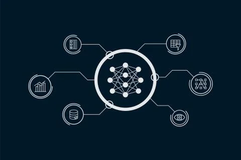 Artificial intelligence design concept Illustrazione stock