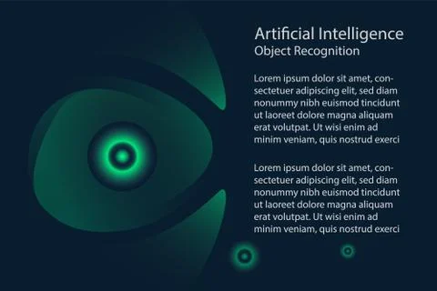 Artificial intelligence design concept. Scanning eye 库存插图