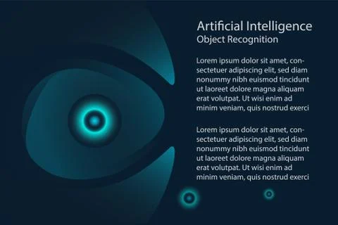 Artificial intelligence design concept. Scanning eye Stockillustratie