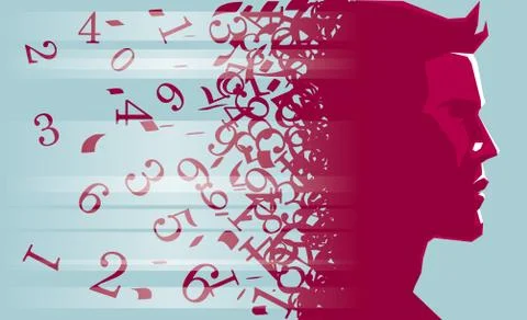 Artificial intelligence design. Isolated on blue background. Stock Illustration