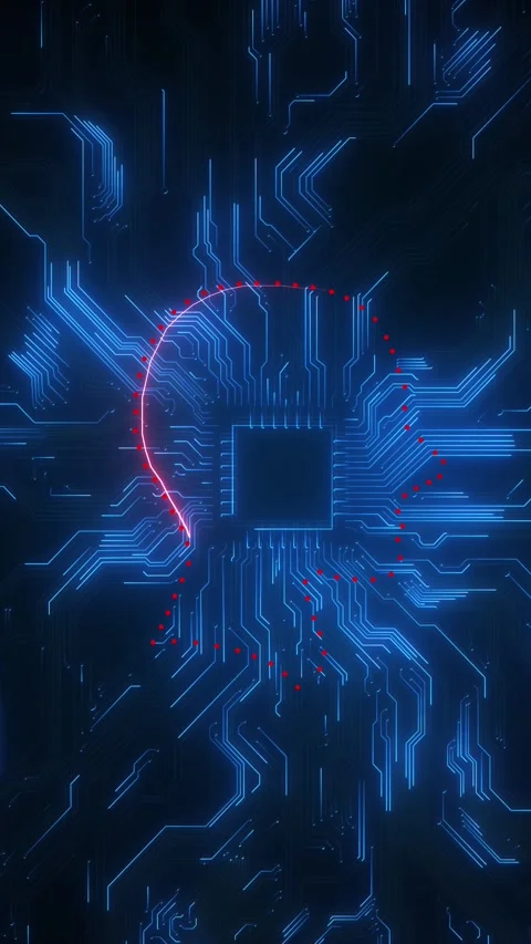 Artificial Intelligence Digital 3d Brain thinking process. Future technology Video stock 312669618