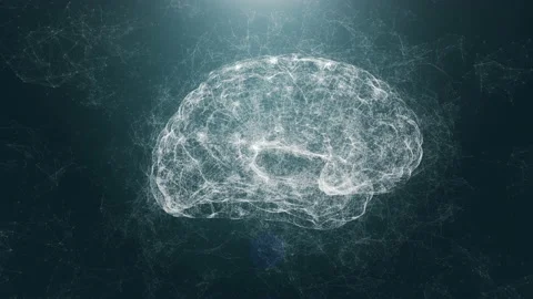 Artificial intelligence digital brain animation. Concept of AI neural network Stock Footage 137539067