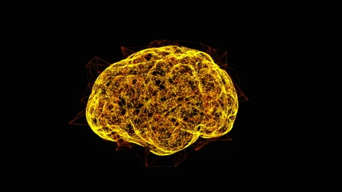 Artificial Intelligence digital brain. Big data flow analysis, deep learning Stock Footage 165406644