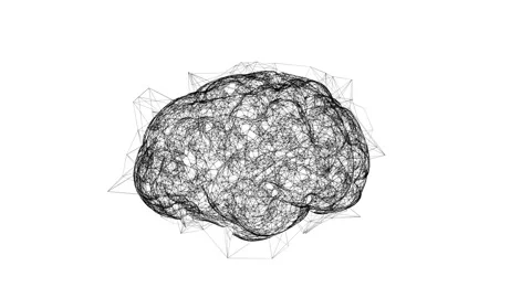 Artificial Intelligence digital brain. Big data flow analysis, deep learning Stock Footage 165600094