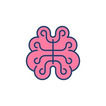 Artificial Intelligence Digital Brain colored icon - vector creative sign Stock Illustration