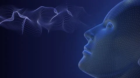 Artificial intelligence digital brain concept Illustrazione stock