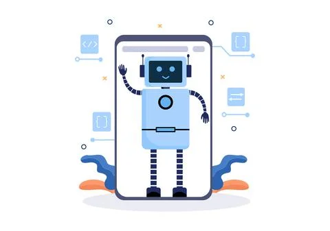 Artificial Intelligence Digital Brain Technology and engineering Concept With 스톡 일러스트