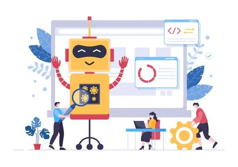 Artificial Intelligence Digital Brain Technology and engineering Concept With Stock Illustration