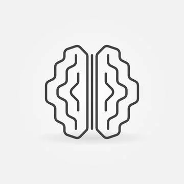 Artificial Intelligence Digital Brain vector concept thin line icon イラスト素材