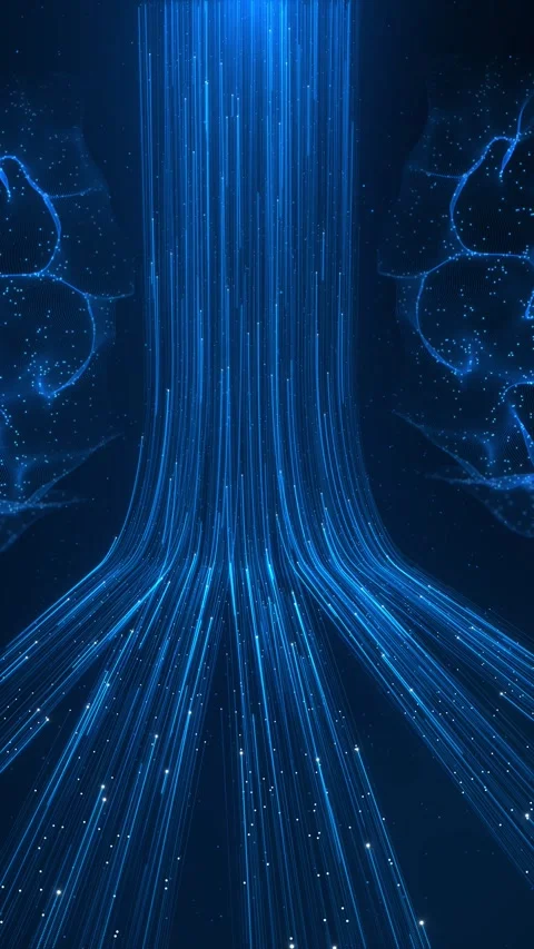 Artificial Intelligence digital machine learning, tech network, data flow, block Stock Footage 342787189