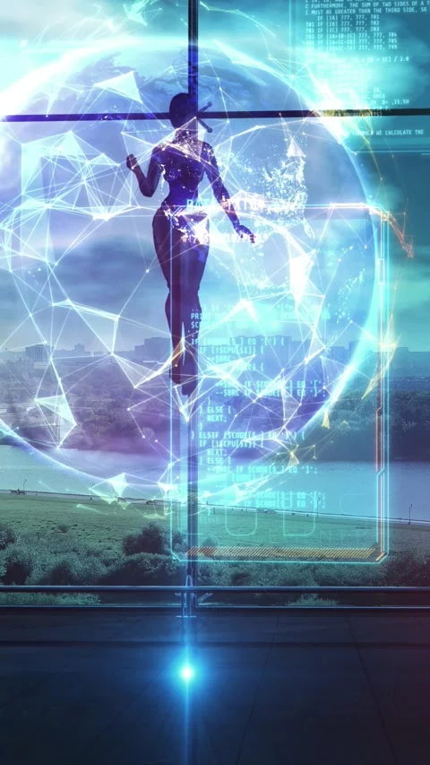 Artificial intelligence in the digital space of the earth. Vídeos de archivo 271219768