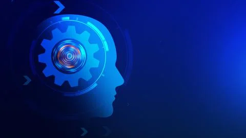 Artificial intelligence digital technology concept background Ilustración de archivo