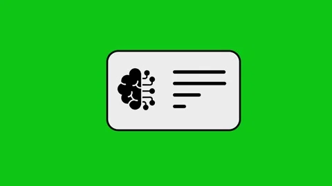 Artificial intelligence document animation with digital brain icon and chec.. Stock Footage 346497346