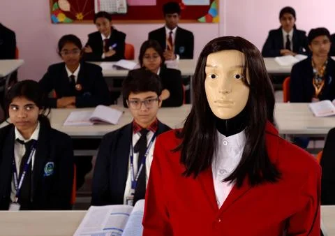 Artificial Intelligence driven robotic class teacher in Bangalore, India - 27 No Stock Photos