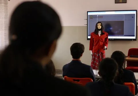 Artificial Intelligence driven robotic class teacher in Bangalore, India - 27 No Stock Photos