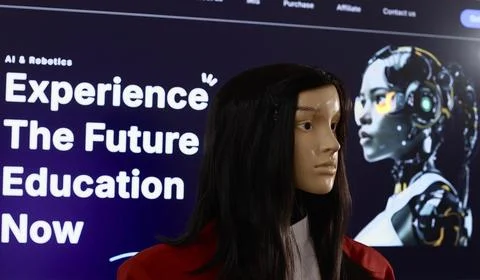 Artificial Intelligence driven robotic class teacher in Bangalore, India - 27 No Stock Photos