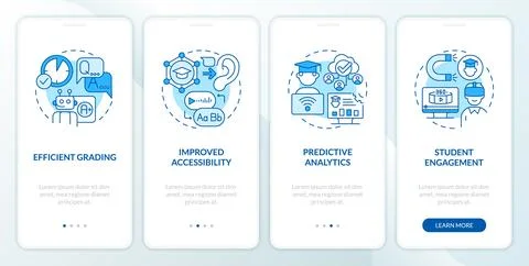 Artificial intelligence in education with linear concepts Stock Illustration