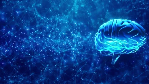 Artificial intelligence Electronic brain AI Futuristic 3d Hologram of Human Stock Footage 313989153