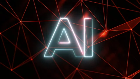 Artificial intelligence elements abstract ai abstract background Stock Footage 273991429