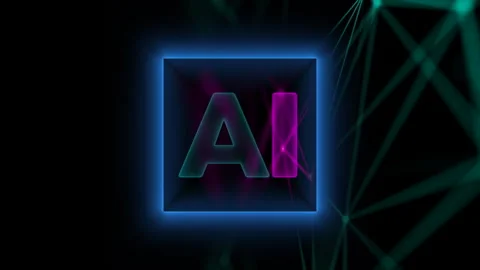 Artificial intelligence elements abstract ai abstract background Stock Footage 273991477