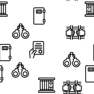 Artificial Intelligence Elements Vector Seamless Pattern Stock Illustration