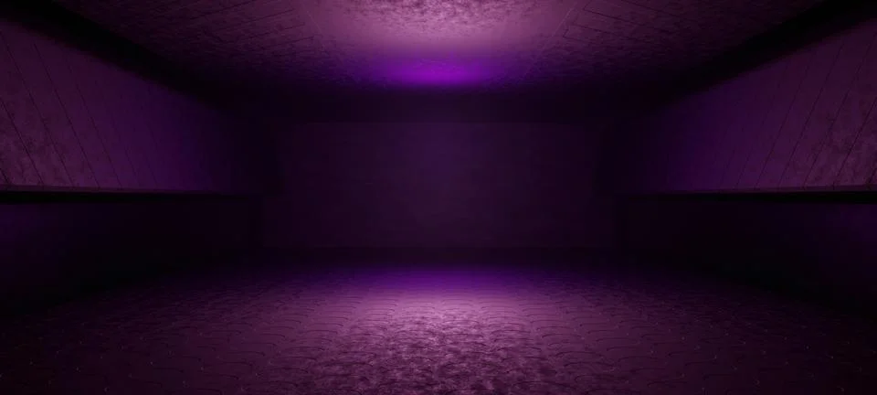 Artificial Intelligence Empty Hallway Corridor Room Garage Studio Dance Glowi イラスト素材