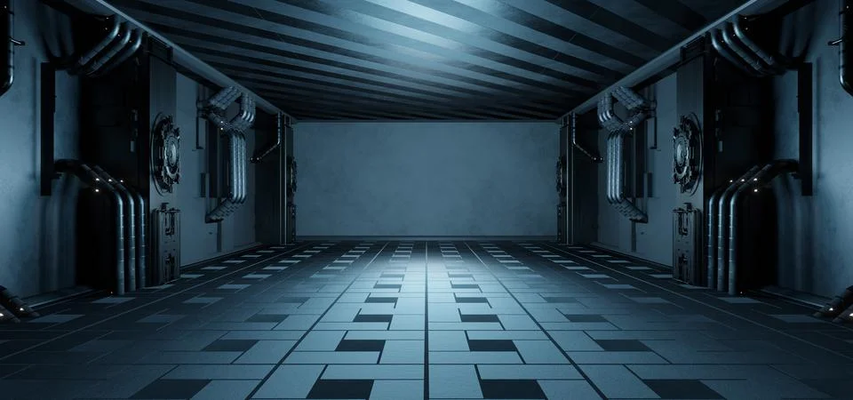 Artificial Intelligence Engine Room Laboratory Shiny Metallic Light Purple Co 库存插图