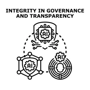 Artificial intelligence ensuring integrity in governance and transparency Stock Illustration