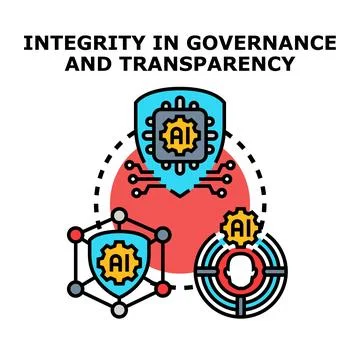 Artificial intelligence ensuring integrity in governance and transparency Stock Illustration