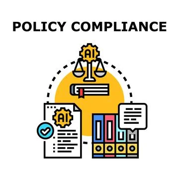 Artificial intelligence ensuring regulatory policy compliance and legal adh.. Stock Illustration