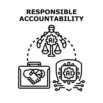 Artificial intelligence ethical governance and corporate responsibility Stock Illustration