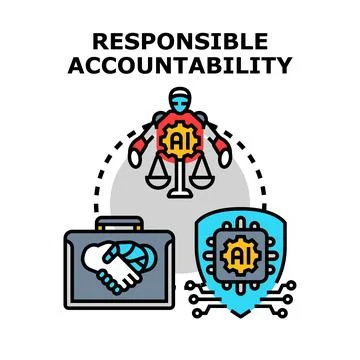 Artificial intelligence ethical governance and corporate responsibility Stock Illustration