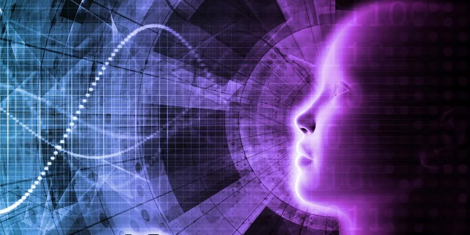 Artificial Intelligence Evolution Stock Illustration